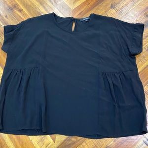 Madewell Black Short Sleeved Crop Top